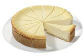101290 1950 g, Ø 24 cm Cheesecake Lemon Doppelrahm Frischkäse verstrudelt mit fruchtiger Zitronenfruchtzubereitung. Art.-Nr.