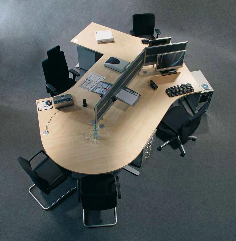As little surface as necessary, as much distance as possible. These are the main demands in many offices. This results in double or triple workplaces, for instance.