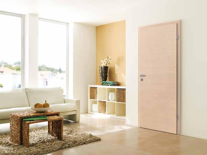 Türblatt Modern Dieses Modell vereint Zeitlosigkeit und Pflegeleichtigkeit. Glatte Tür, widerstandsfähig gegen Feuchtigkeit, Abrieb und Kratzer.