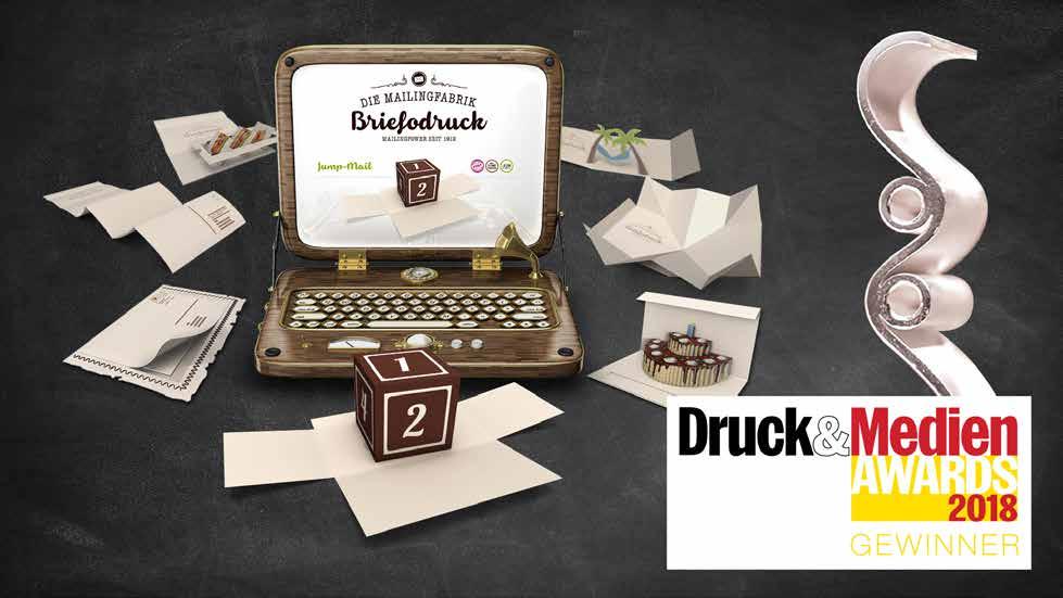 DIRECTMAILDRUCKER DES JAHRES Druck&Medien Award für das Briefodruck-Mailingsystem [Wünschendorf/Elster, 7. November 2018] Am 25.
