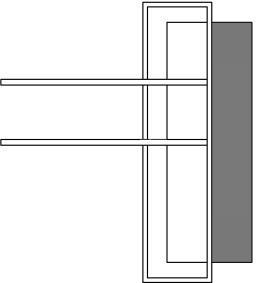 195 003 (17,4 W) ICL 195 003 (17,4 W) ICL Wandbord Rückwand Holz Ablageboden Parsolglas grau Höhe 31,6 cm 25,5 cm