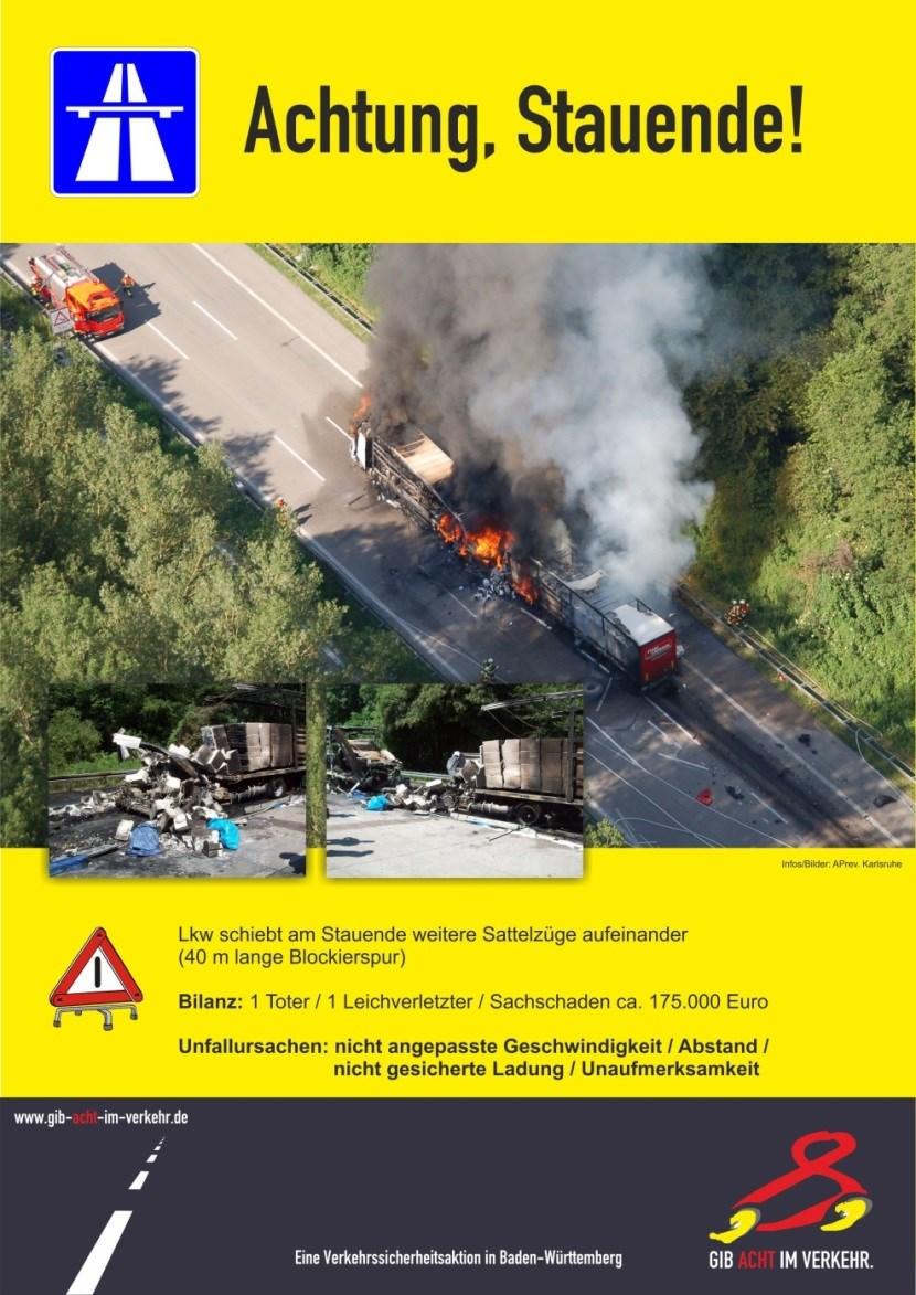 Verkehrsunfälle Lastkraftwagen (Lkw) 39 Insgesamt 111 tödlich Verunglückte bei Verkehrsunfällen mit Lkw-Beteiligung (+ 20,7%), das ist nahezu jeder 4. Unfalltote in Baden-Württemberg.