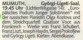Kleine Zeitung, Aviso, 06.07.2011, S.