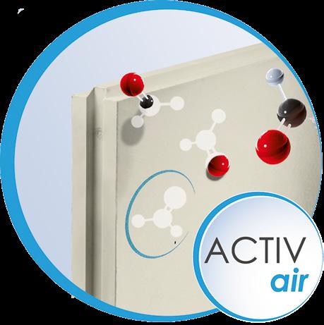 8 Alba activ air Einzigartig. Patentierte activ air Technologie von Rigips.