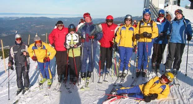 Nach zwölf Einheiten durch den geprüften Ski- und Gymnastiklehrer Günther Schaub, wo an den Einheiten zwischen 15 und 23 Personen teilnahmen, fuhren einige Teilnehmer auf das Hochkar um somit ihre