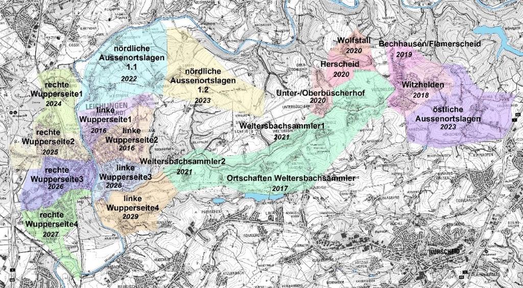 Gebietseinteilung Leichlingen