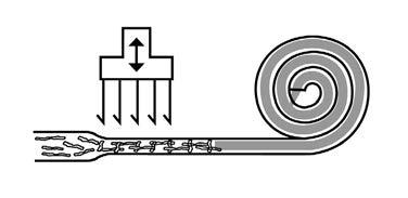 Vernadelung Mittels eines Nadelbrettes werden die einzelnen Fasern zueinander vernadelt.