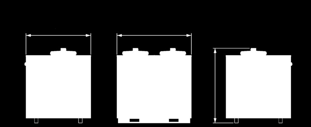 Luft/Flüssigkeits-Rückkühler CHRM 0,8 - CHRT 35 Abmessungen: Luft/Flüssigkeits-Rückkühler CHRT 35 1.325 1.