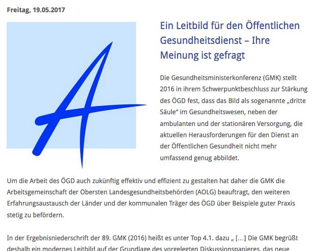 Veröffentlichung im Newsletter April 2017: Leitartikel, Editorial Blickpunkt