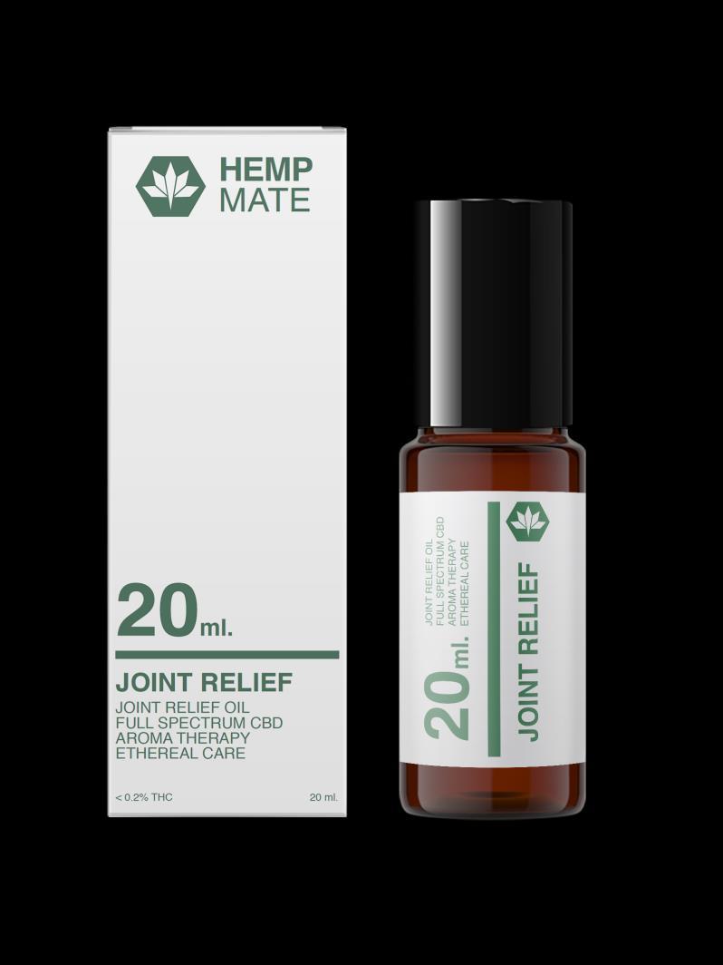 JOINT RELIEF OIL HempMate Joint Relief Oil ist das erste Produkt der HempMate Kosmetiklinie und dient der aromatherapeutischen Anwendung an belasteten Gelenken und Haut als auch am Solarplexus.