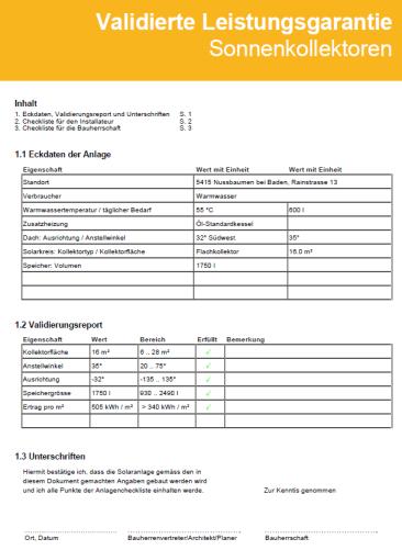 QM-Solarwärme neue validierte Leistungsgarantie (VLG - www.