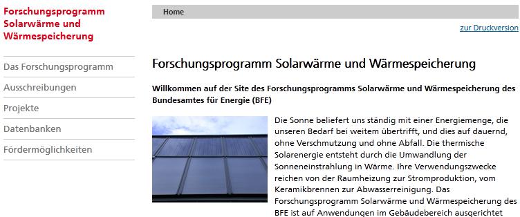Innovationsfonds Solarwärme (Segmente: EFH