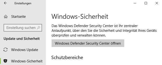 4 2 Schritt 1 Ds Windows Defender Security Center ist für die Sicherheit und den Schutz Ihres Computers zuständig. Sie finden es in den Windows- Einstellungen.
