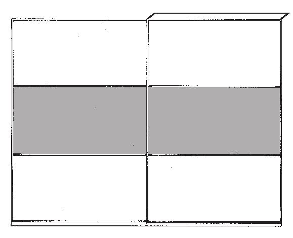 Gleittürenschränke Türen mit Alu-Griffleiste Standard-Inneneinteilung: je Element Einlegeböden und 1 Kleiderstange 4 cm ohne Kranzprofil Aufsatzleuchte Wave (LED) siehe Seite 33 Kein