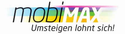 Für die professionelle Kommunikation hat die Wissenschaftsstadt Darmstadt das Logo und den Slogan mobimax umsteigen lohnt sich! entwickelt, mit denen alle Angebote gekennzeichnet werden.