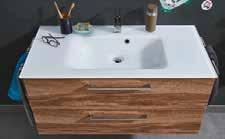 Waschbeckenunterschrank mit 2 einzugsgedämpften Schubladen, Spiegelschrank mit LED-Beleuchtung und Schalter-/