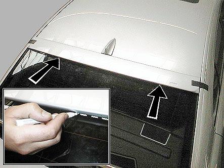 Fitting Instructions AC Schnitzer Rear Roof Spoiler 3er Series (F30) 3. Fitting the AC Schnitzer Rear Roof Spoiler Fitting note!