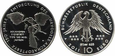 ..PP Orig. 16,- Offizieller Gedenkmünzensatz 2011 5977 559 bis 565 10 EURO 2011 SATZ 6 Stück im Blister.