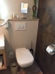 WC WC Unisex Tiefe des WC-Beckens: 55 cm Bewegungsfläche links neben dem WC - Breite: 20 cm Bewegungsfläche links neben dem WC - Tiefe: 55 cm Bewegungsfläche rechts neben dem WC - Breite: 26 cm