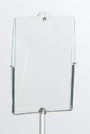 stopup acrylglas-posterhalter 3mm stark für ein einzelblatt im DIN A4 format, 45 neigung, seitlicher einschub.