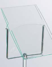 stopup glassgreen acrylic poster holder, thickness 3mm, for one single sheet in DIN A4 format, inclination 45, insertion sideways.