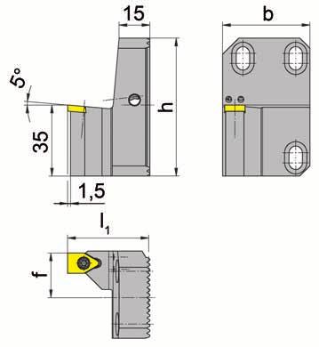 Modulares Werzeugsystem Modular Tooling System N849 B für Schütte Mehrspindler for Multispindle Schütte für Schneidplatte for Insert S117 Höheneinstellbarkeit + 3,0 / -1,0 mm Height-adjustable