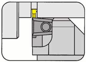 A Einstechen (außen) Grooving (external) Klemmhalter Toolholder 360C mit wtih cassette Stechtiefe bis Depth of groove up to 6 mm Spannbereich Clamping range 2,9-6,3 mm mit innerer Kühlmittelzufuhr