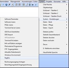 3.3. DLL registrieren System - System Einstellungen RegDLL Start drücken Die folgenden Meldungen sollten auf erfolgreich eingetragen enden.