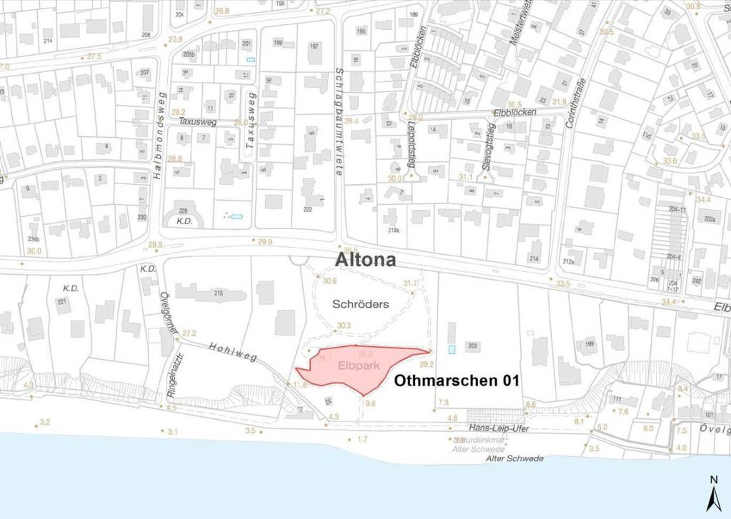Altona Ältere Funde: Die Fläche wurde vor 2011 nicht untersucht (vgl. aber die Ausführungen zur Fläche Osdorf 01).