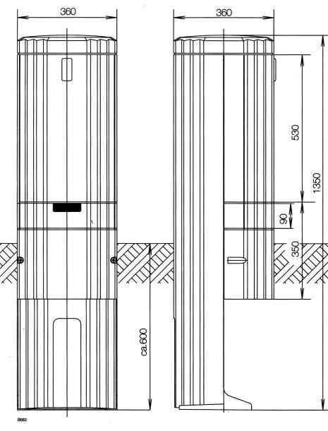 5. Montage Schaltschrank A-Säule zur Außenaufstellung 2-10 EW A-Schrank zur Außenaufstellung 12-18 EW 5.