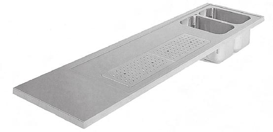 Standardabdeckungen aus Chromnickelstahl, Materialstärke 1 mm, mit feuchtigkeitsabweisender, schalldämmender und umweltfreundlicher Holzunterfütterung unterlegt.