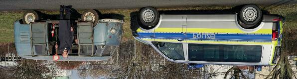 Bei dem 66 Jahre alten VW Bus T1 handelt es sich um den ersten, der als Radarblitzer zu Schulungszwecken der Polizei in Niedersachsen im Einsatz war.
