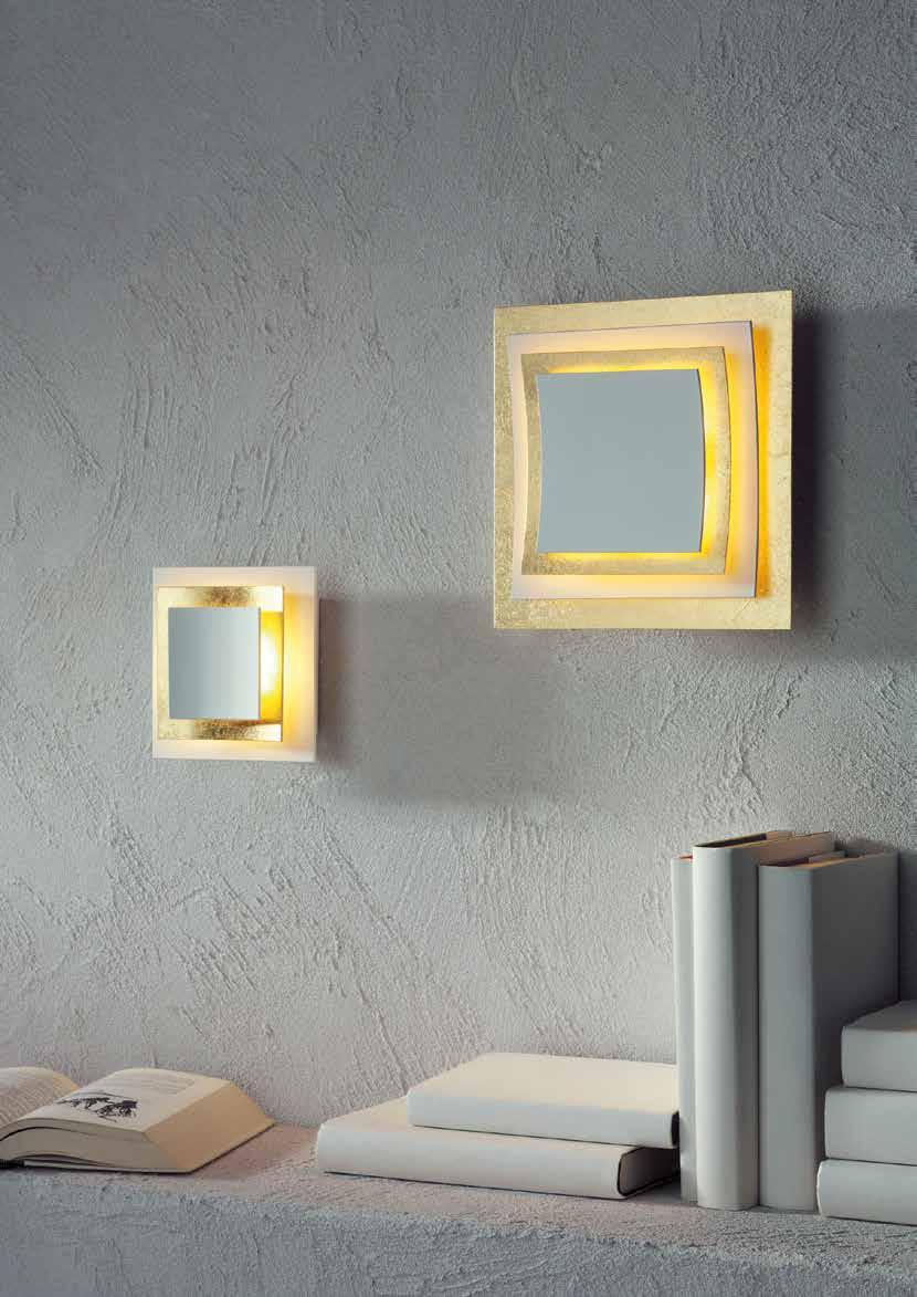 PAGES PAGES WAND-/ DECKENLEUCHTE WALL / CEILING LAMP 262 804 55 Blattgold, weiß