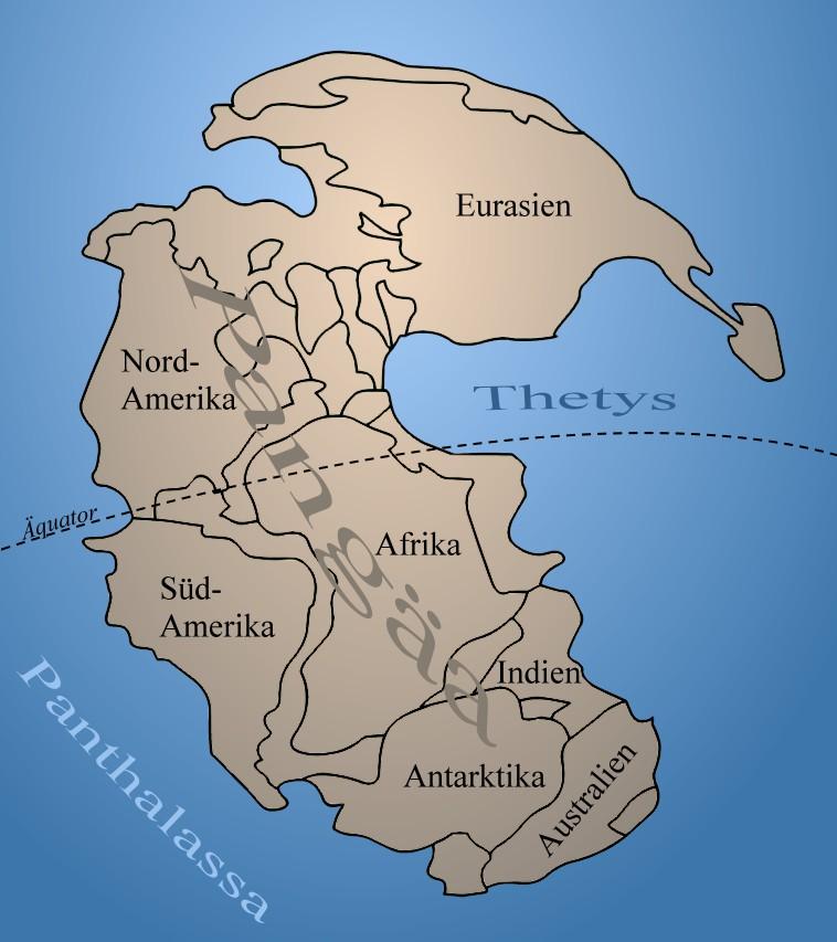Nice2Know: Vom Urkontinent bis heute Nicht immer hatte die Erde ihr heutiges Aussehen. Vor etwa 250 Millionen Jahren gab es einen Superkontinent Pangäa und die Tethys (Urmeer).