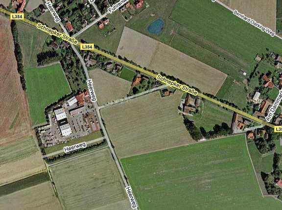 Teilbereich Funktion: Anliegerstraße, nördlicher landwirtschaftlicher Weg, Länge vom Mündungsbereich Schnepker Straße bis zur Grenze des