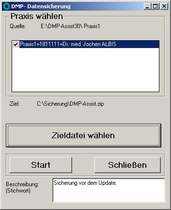 Anschließend starten Sie bitte am Server den DMP-Assist entweder vom Desktop aus oder aus der Programmgruppe Start Programme DMP-Assist30 DMP-Assist 3.0 heraus.