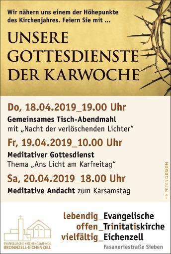Eichenzell 19 Nr. 15 / 2019 Sonntag, 14. April Palmarum (6. Sonntag in der Passionszeit) 11.