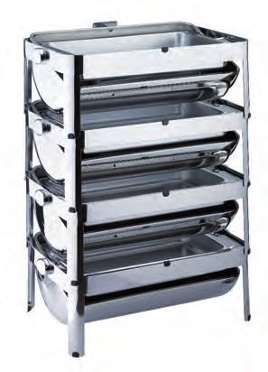 RONDO ADVANTAGE chafing dishes are easy to stack for storage or transport.