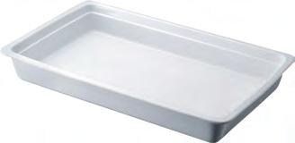 INSERTS Einsatz aus weißem Porzellan Ofenfest, stapelbar White porcelain insert Ovenproof, stackable GN 1/1 Inhalt Art.-Nr. EAN 53.0 x 32.5 x 6.0 cm 8.