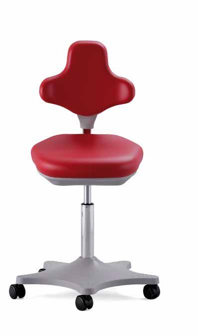 Wirbelsäule in allen Sitzpositionen perfekt unterstützt wird. Die Rückenlehne kann in jeder Position arretiert werden. Alle Funktionen lassen sich bequem während des Sitzens einstellen.