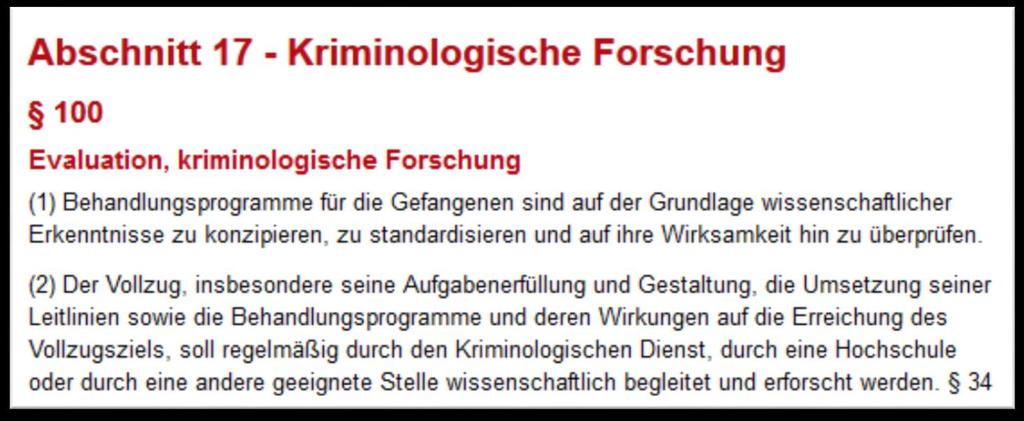 Wissen, was wirkt: Kriminalpolitik auf der Suche nach Evidenz Strafvollzugsgesetz Baden-Württermberg Koalitionsvertrag zwischen CDU, CSU und SPD