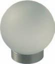 GLASES BALL Design-Möbelknopf Glas / / Gewindetiefe: 4 mm Sockel: matt Knopf: matt matt D H M DS Farbe Bestell-Nr. Bestell-Nr. Bestell-Nr. Bestell-Nr. natur 45.