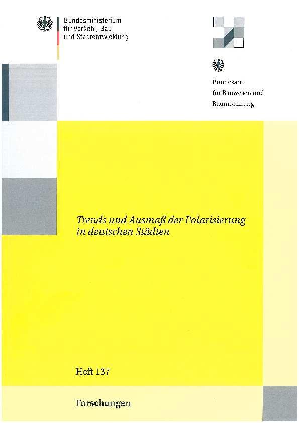 Das Gutachten: Trends und Ausmaß der Polarisierung in deutschen Städten (2009) Bearbeitung: Dr. Reinhard Aehnelt, IfS Prof. Dr. Hartmut Häußermann, IfS Bärbel Winkler-Kühlken, IfS Prof. Dr. Martin Gornig, DIW Dr.