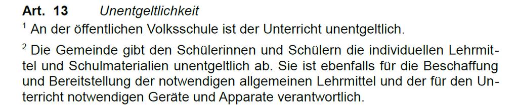 März 99: Berechnungsbeispiel zu Art. 5 Abs. : Besuch der Quarta am Gymnasium Thun.