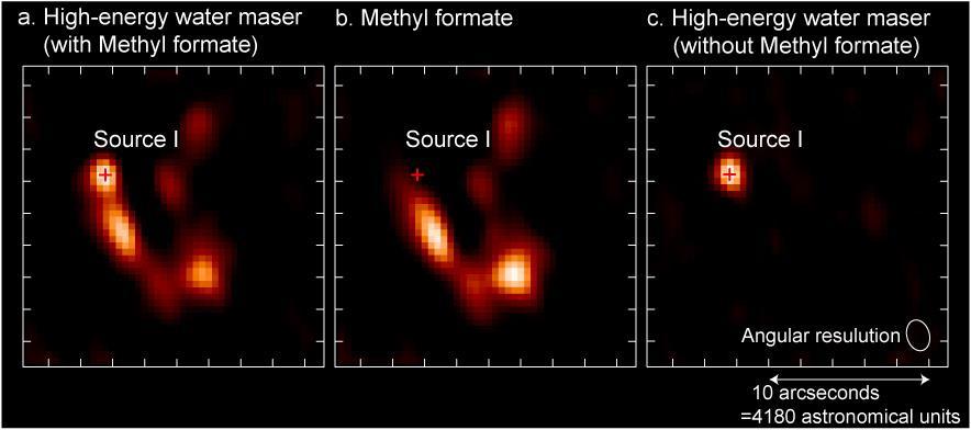 MASER-Quellen in Sternentstrehungsgebieten 1,35 cm - Strahlung Angeregte, (verbotene) metastabile Rotations- und Vibrationszustände