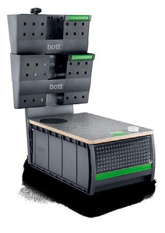 botttainer bott Pritschenstaufach verso + Montagewagen zur Montage auf der Pritsche für schnelle und einfache