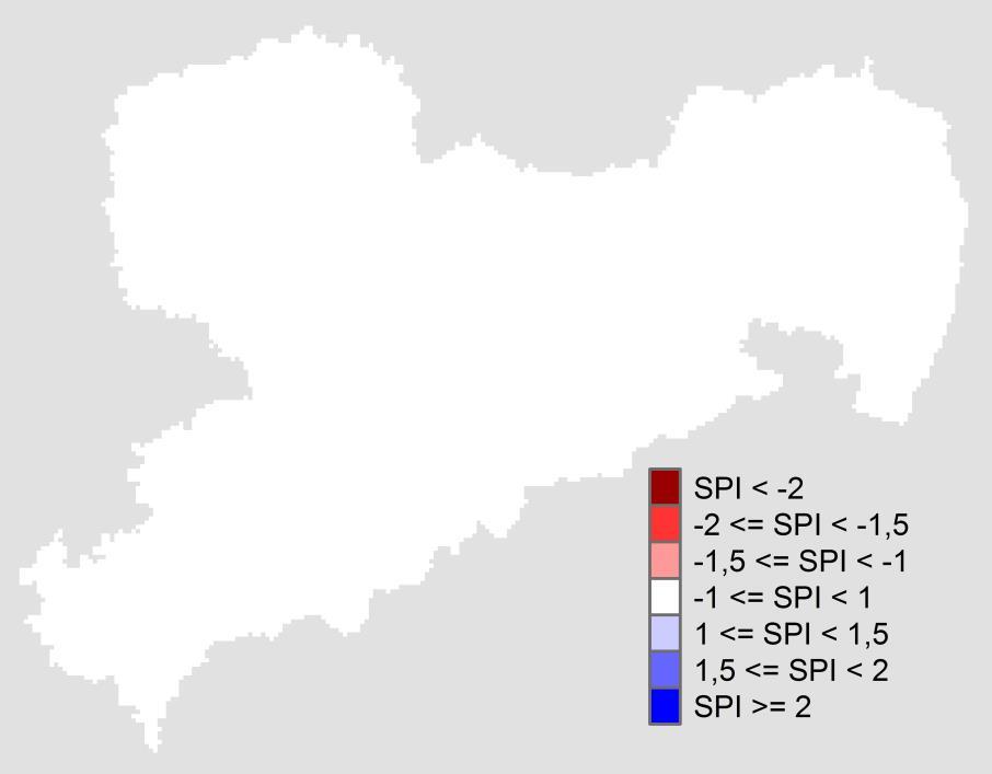Abbildung 3: Standardisierter Niederschlagsindex (SPI-30d) für den März 2018 (Stichtag 31.03.