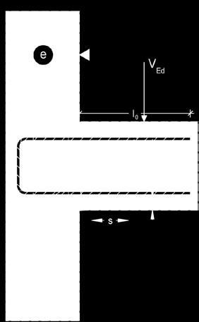 PANALEX LIGHT-BOX Caso E/Fall E 32 33 Forze a taglio trasversali al giunto con armatura a taglio Caso E Ipotesi: Carico ultimo del giunto secondo figura 8, caso E, DBV "Ripiegabilità di acciaio