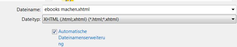 Wenn dann alles zur Zufriedenheit aussieht, dann exportiere ich mit Datei/exportieren als xhtml.