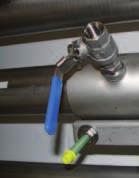 Die exakte Positionierung des Sensors in der Rohrmitte erfolgt über die eingravierte Tiefenskala.